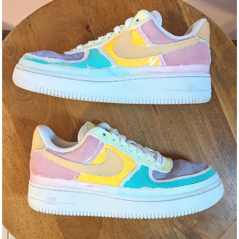 Nike Women's 8.5 Air Force 1 Low Pastel Reveal Shoes Arctic Punch DJ6901-600 - Picture 6 of 12